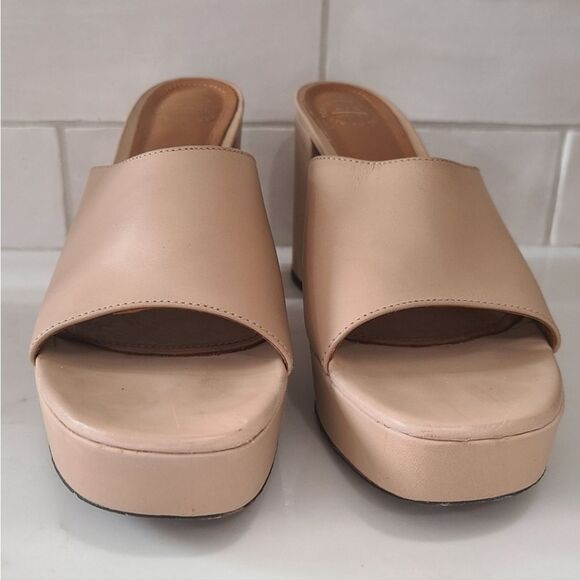 ATP Atelier Lumezzane Anthropologie Leather Slide On Block Heel Sandals 40 | 9.5 - Picture 9 of 14